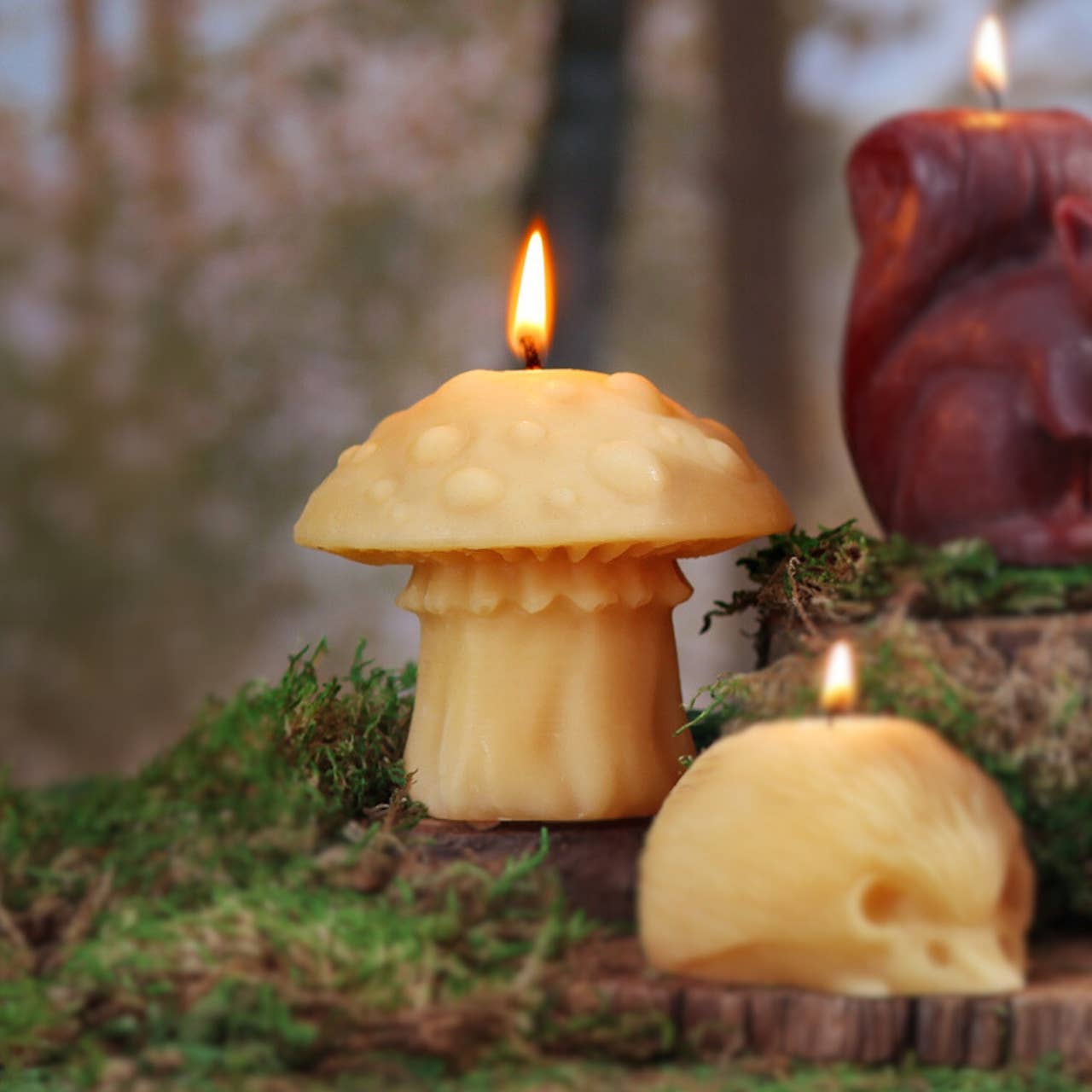 Amanita Mushroom Beeswax Candle - Confía Collective