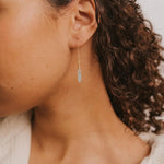 Amazonite Crystal Threader Earrings - Confía Collective