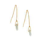 Amazonite Crystal Threader Earrings - Confía Collective