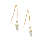 Amazonite Crystal Threader Earrings - Confía Collective