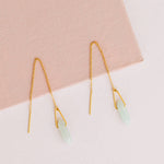 Amazonite Crystal Threader Earrings - Confía Collective
