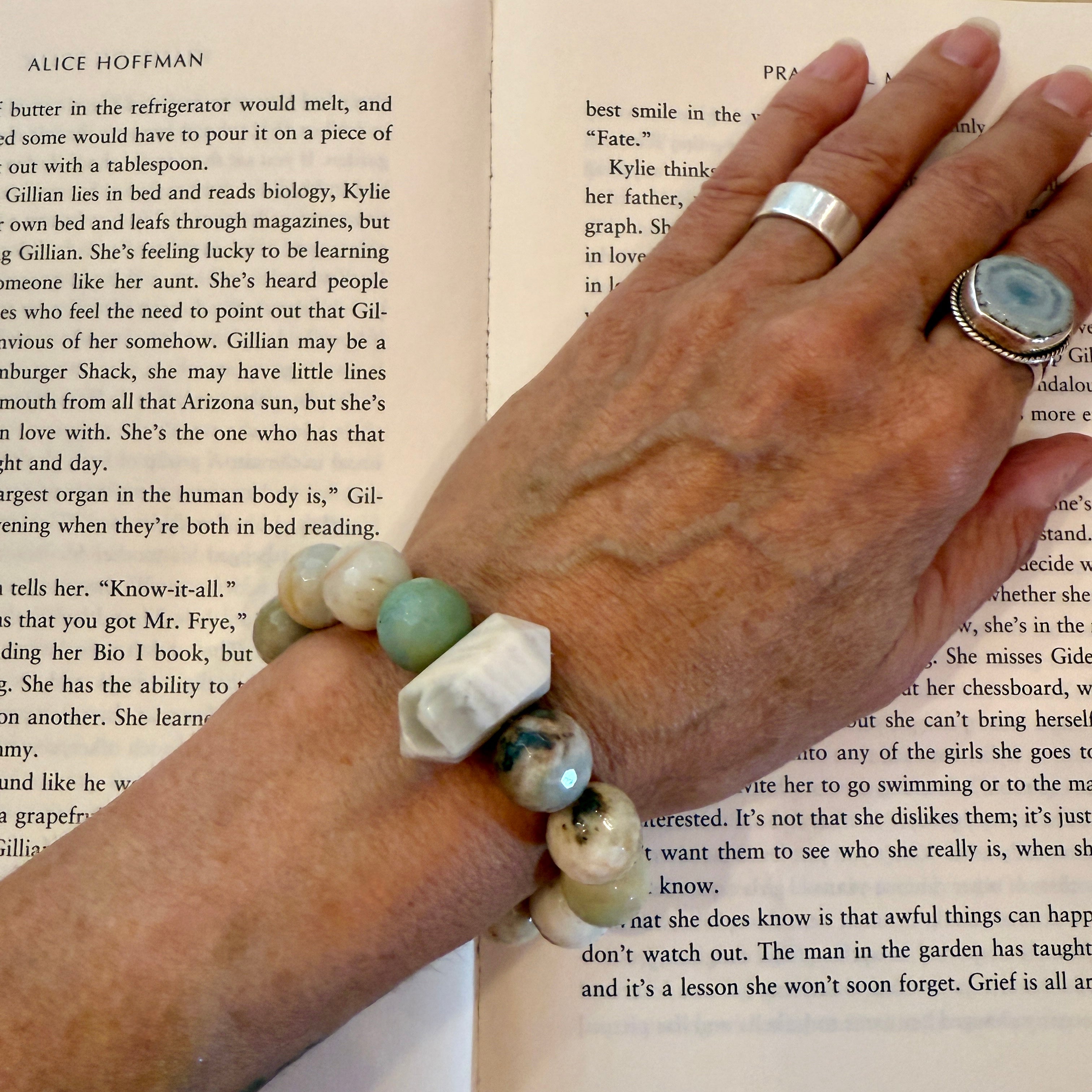 Amazonite + Moonstone Big Bauble Bracelet - Confía Collective