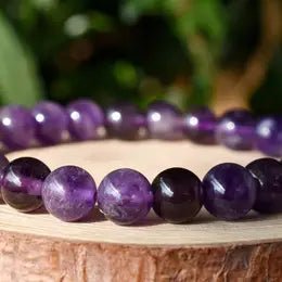 Amethyst Crystal 8mm Bead Bracelet - Confía Collective