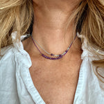 Amethyst Crystal Gemstone Necklace - Confía Collective