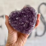 Amethyst Druzy Crystal Heart - Confía Collective