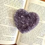 Amethyst Druzy Crystal Heart - Confía Collective