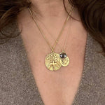 Anthea Evil Eye and Floral Medallion Necklace - Confía Collective
