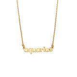Aquarius Zodiac Name Necklace - Confía Collective