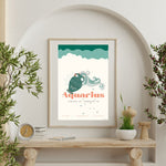 Aquarius Zodiac Poster - Confía Collective