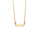 Aries Zodiac Name Necklace