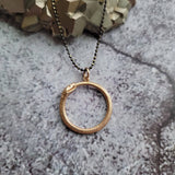 Bronze Ouroboros Snake Necklace