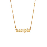 Scorpio Zodiac Name Necklace