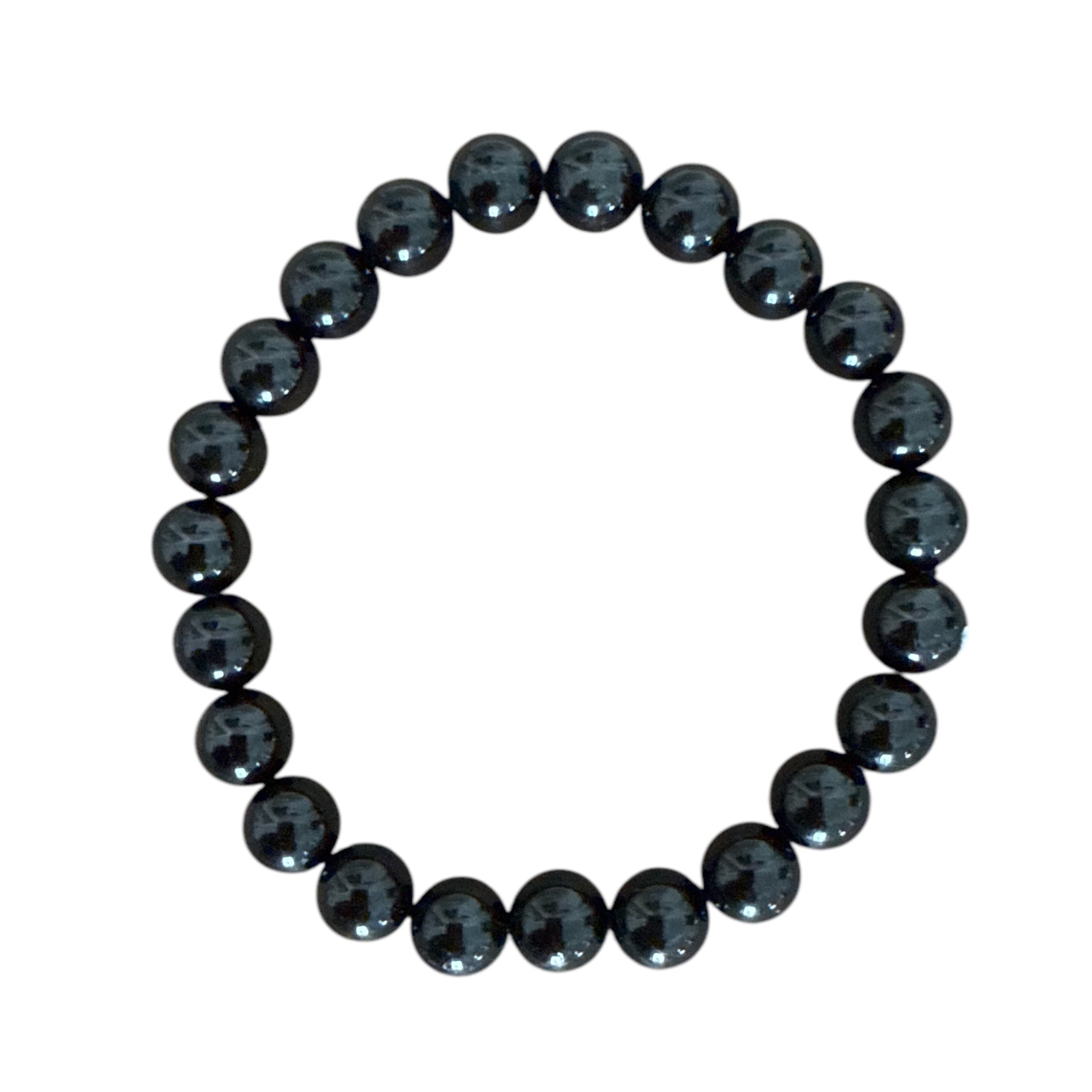 Black Tourmaline 8mm Bead Bracelet - Confía Collective