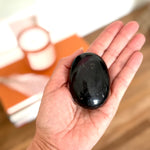 Black Tourmaline Polished Palm Stone - Confía Collective