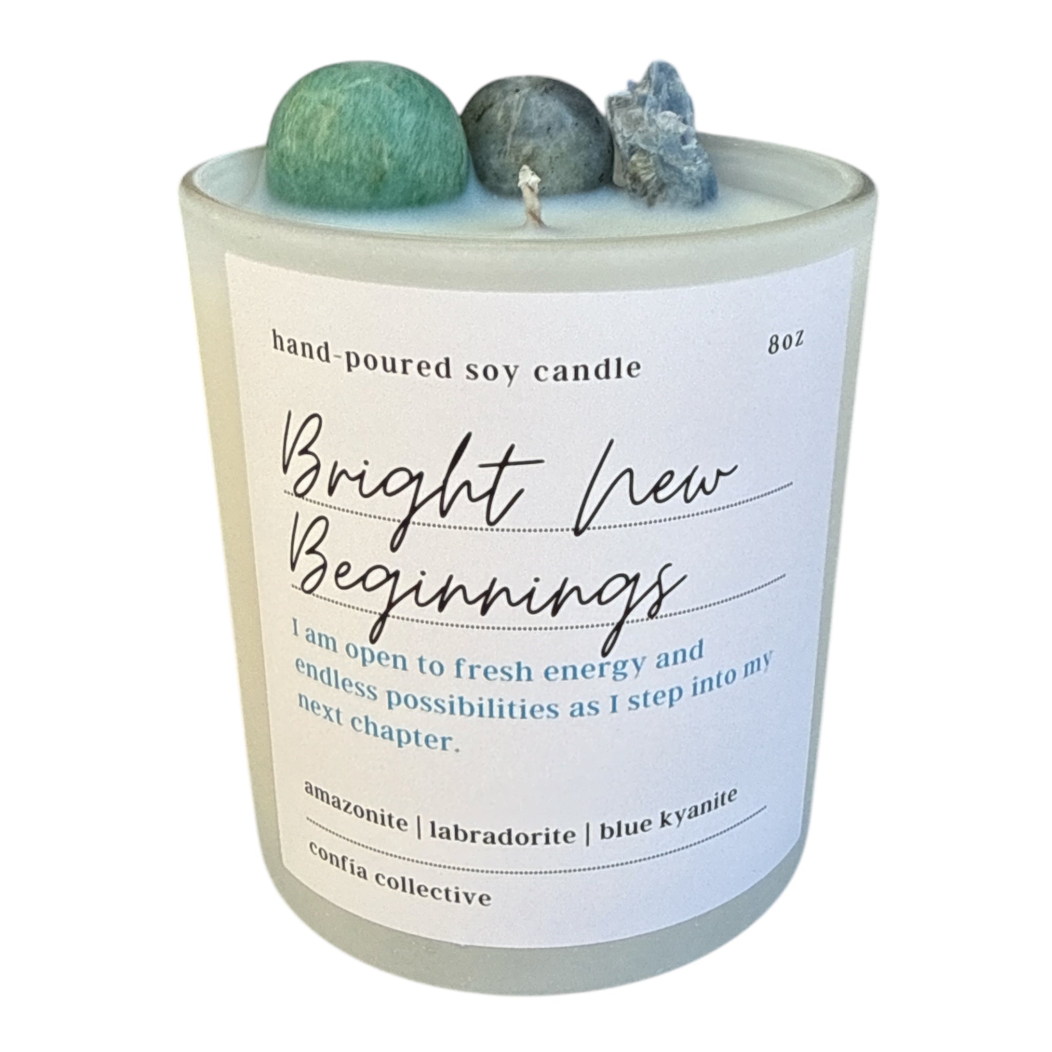 Bright New Beginnings Confía Crystal Candle - Confía Collective