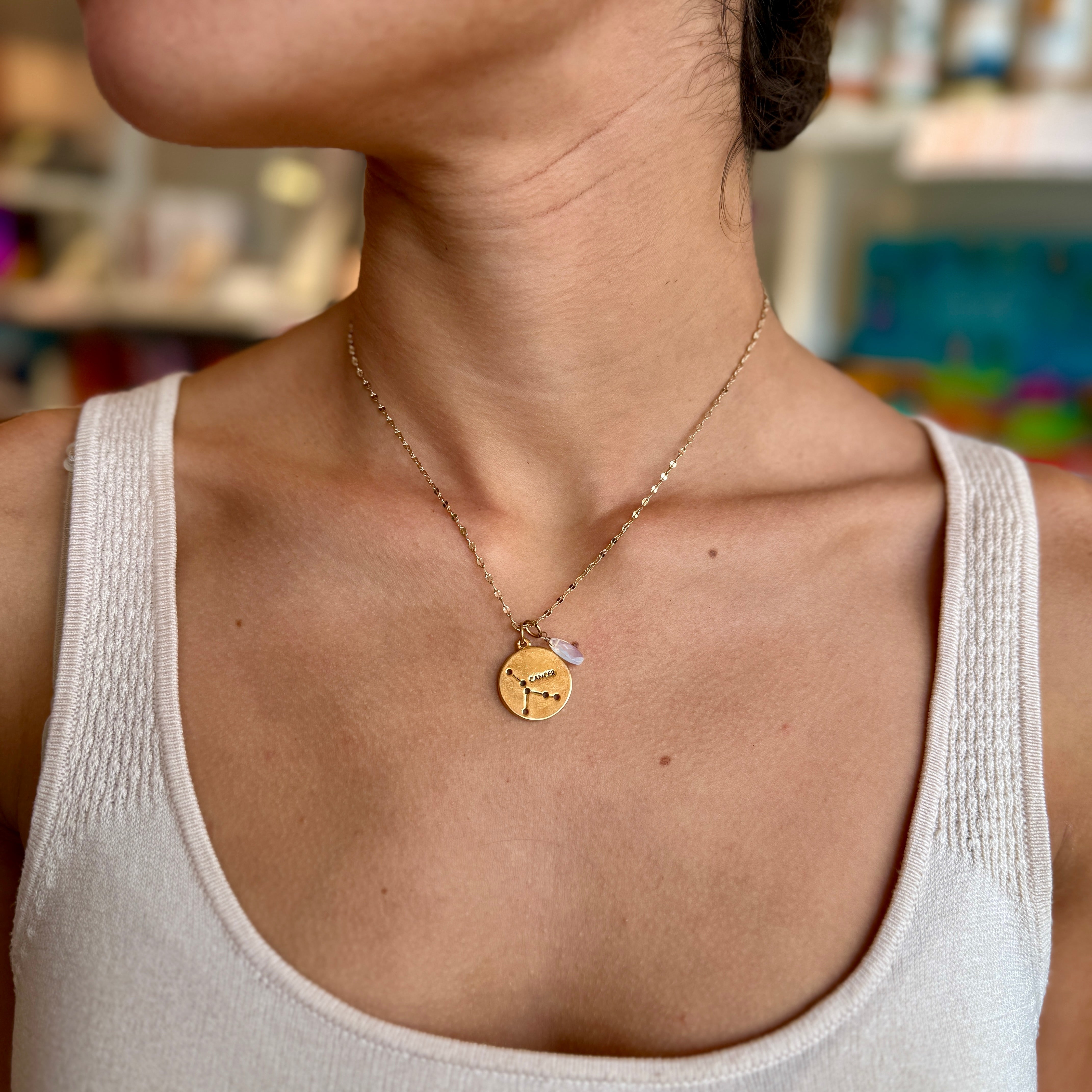Cancer Constellation Gold Necklace - Confía Collective