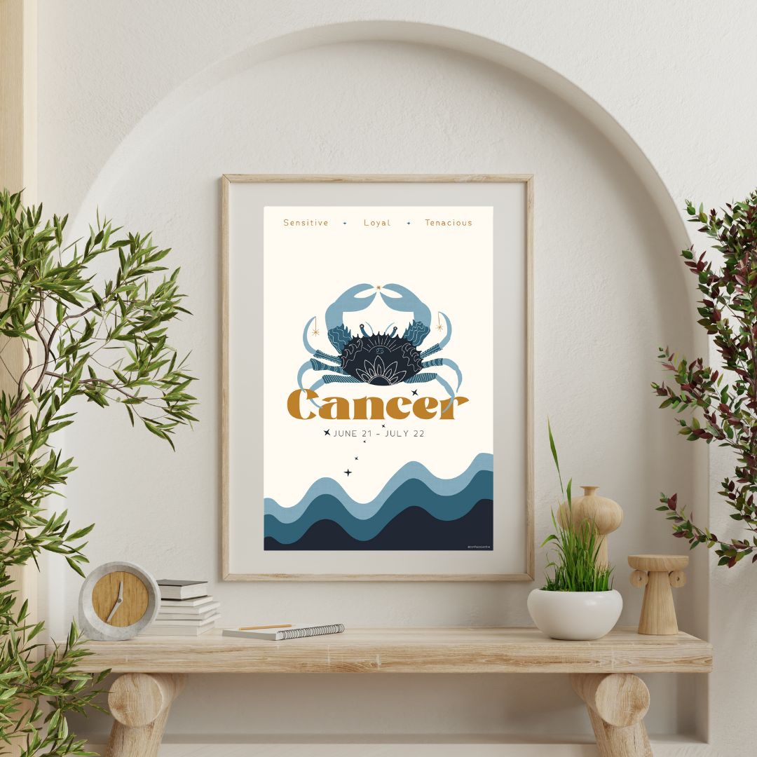 Cancer Zodiac Poster - Confía Collective