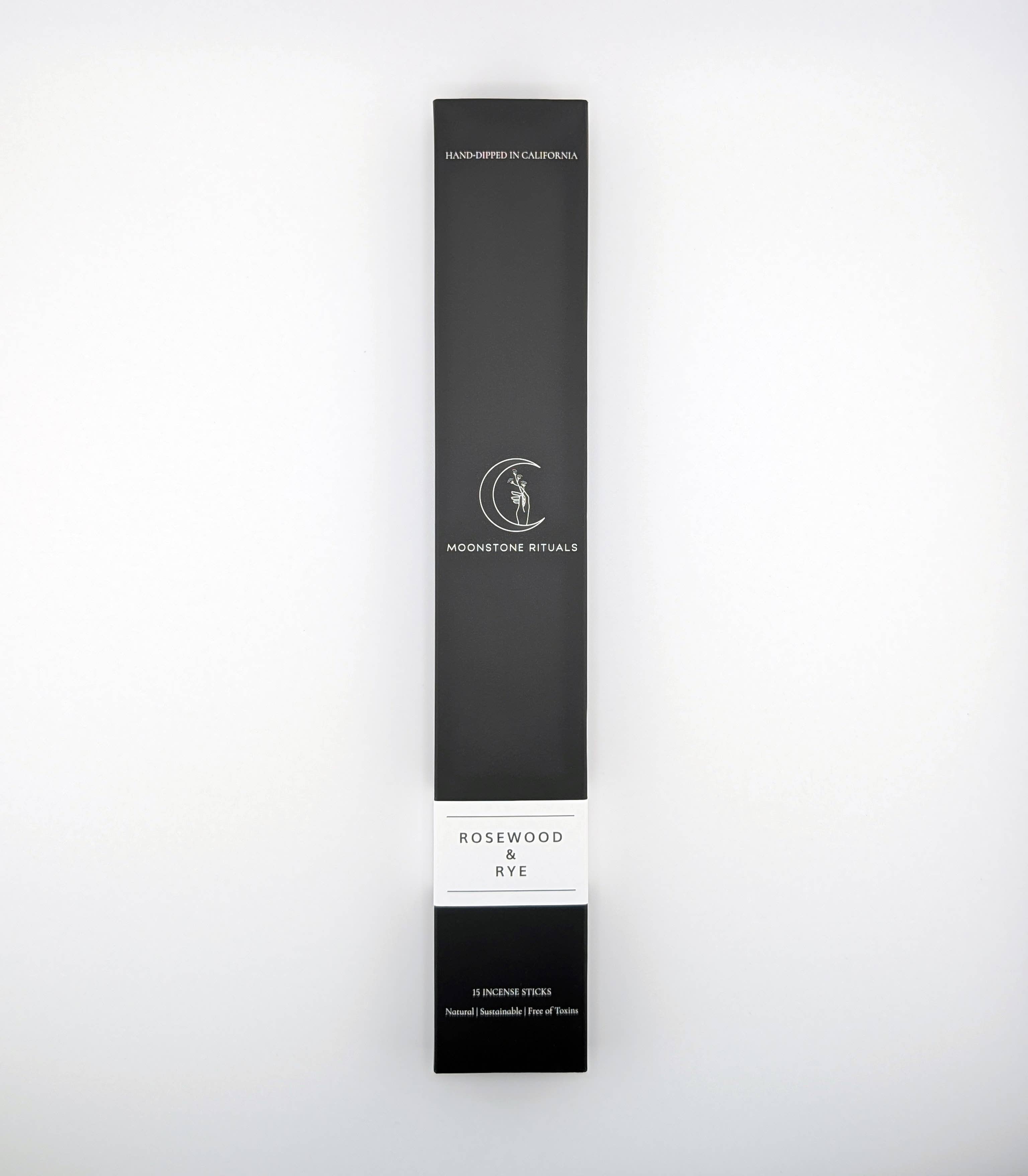 Black and white box with 'Moonstone Rituals' branding on a white background