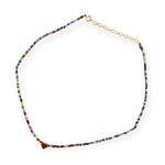 Colorful Glass Bead Heart Necklace - Confía Collective