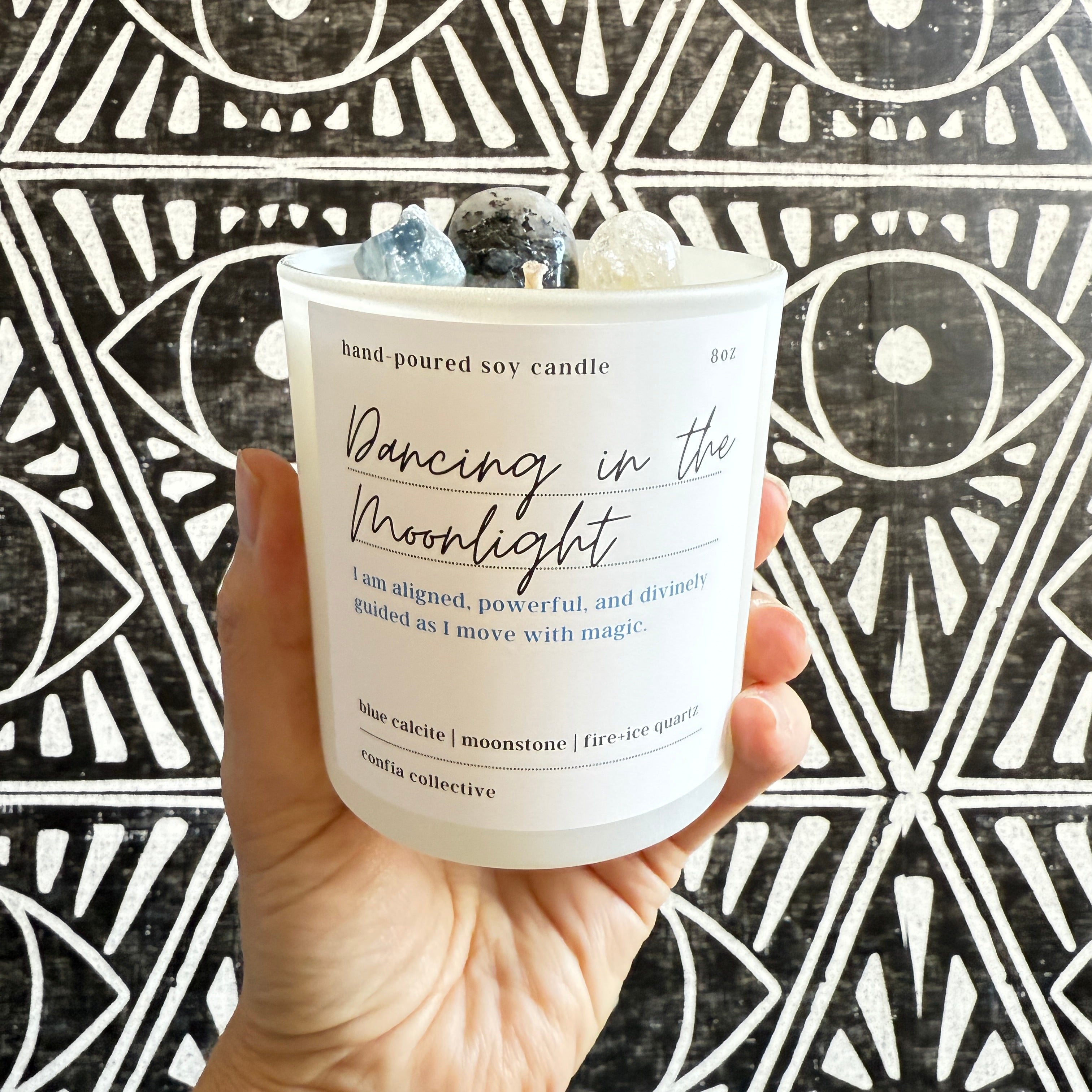 Dancing in the Moonlight Confía Crystal Candle - Confía Collective
