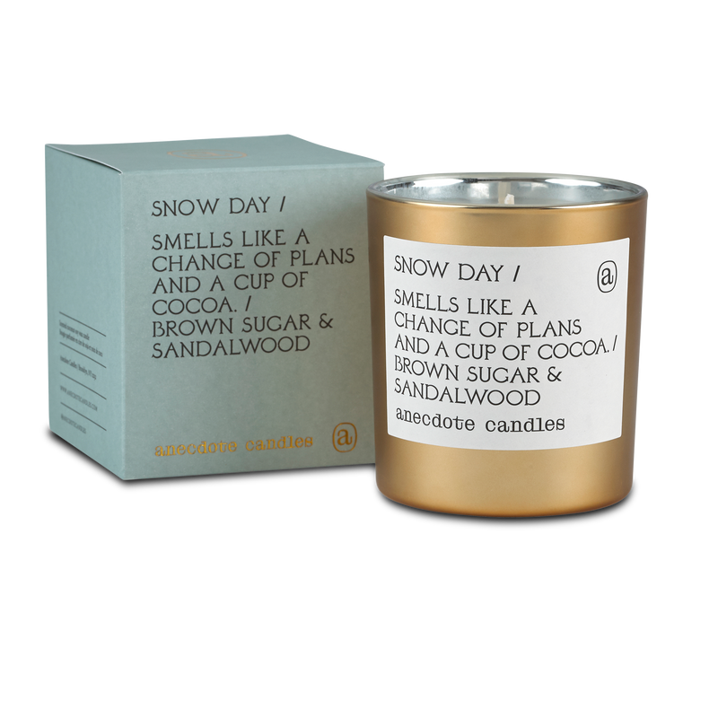 Snow Day Gold Tumbler Candle