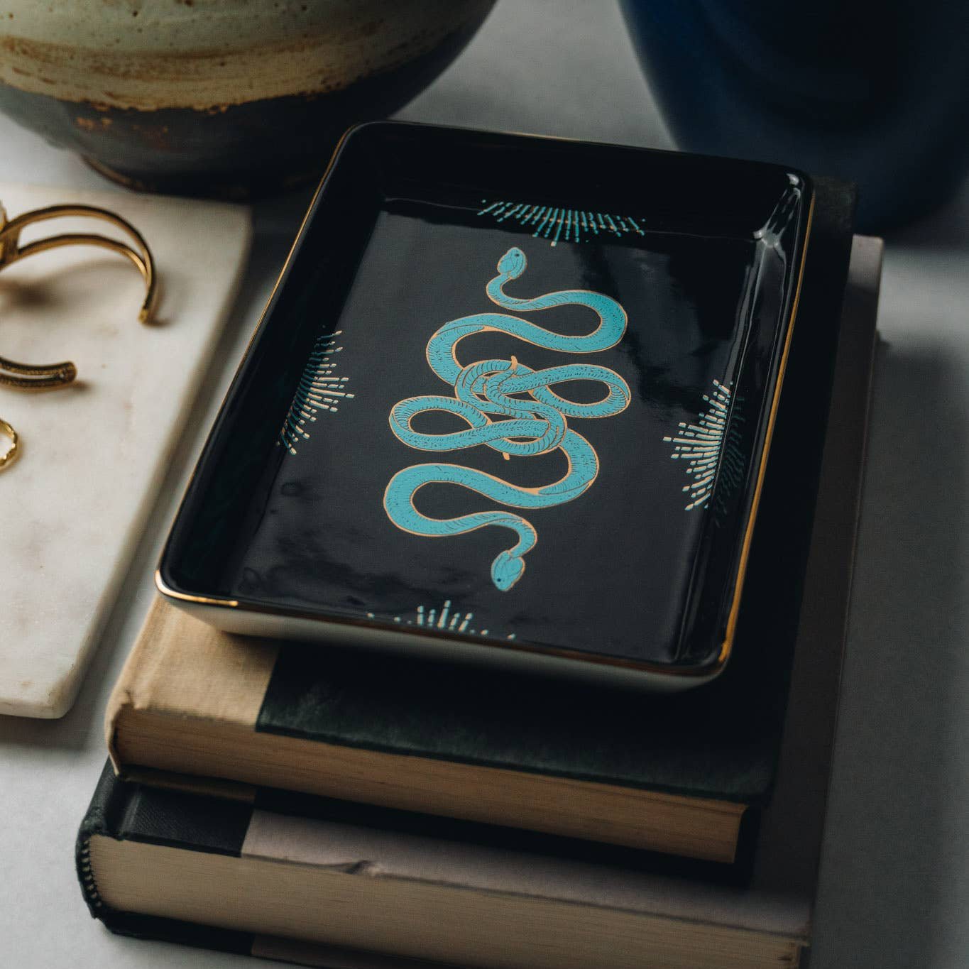 Double Serpents Ceramic Tray - Confía Collective