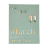 Gold Birthstone Earring Set