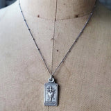 The Lovers Tarot Card Sterling Silver Necklace