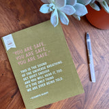 Elizabeth Gilbert You Are Safe Journal - Confía Collective