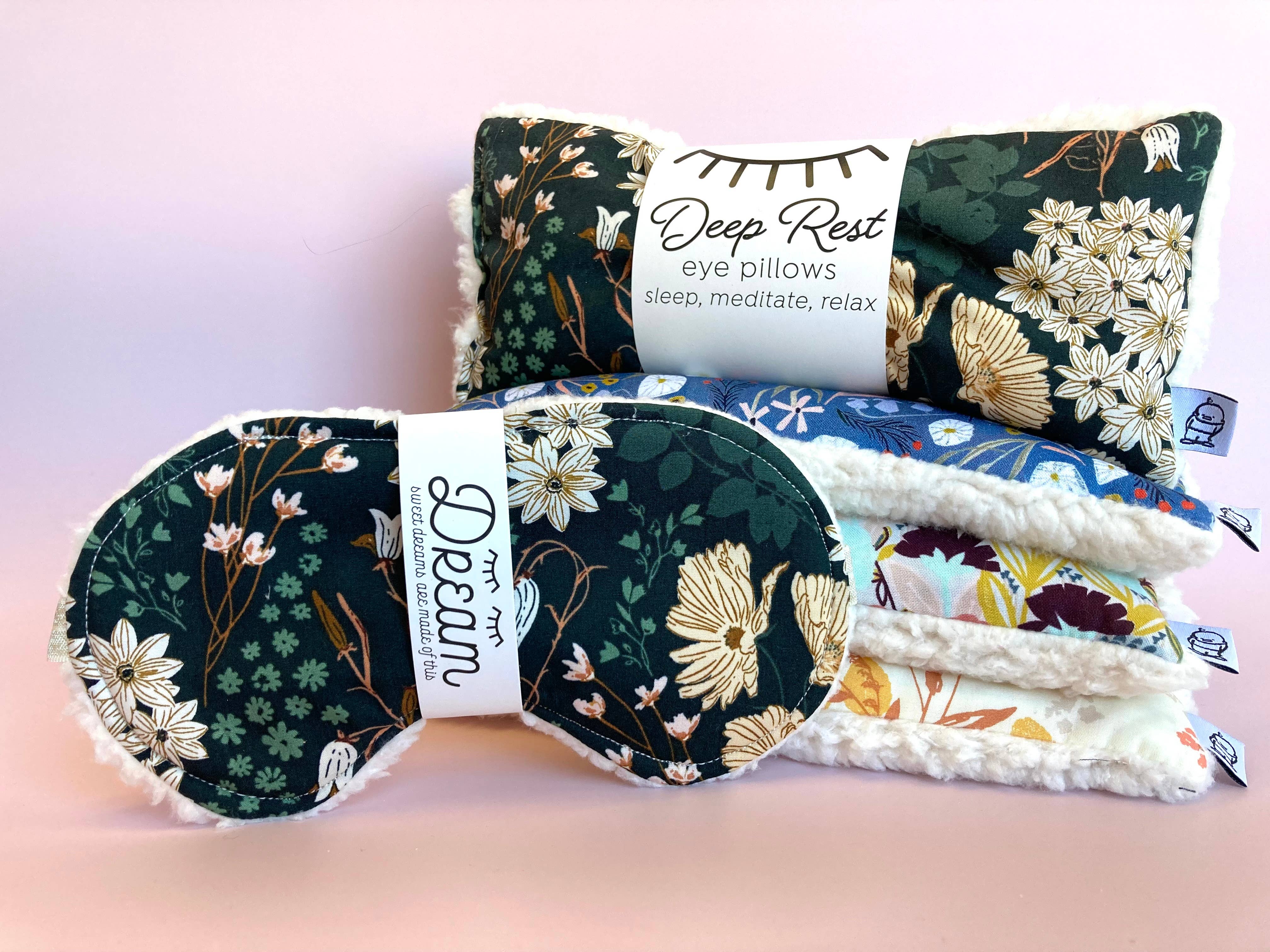 Emerald Floral Sleep Mask - Confía Collective
