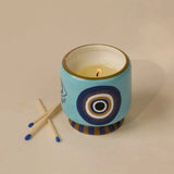 Evil Eye Incense + Smoke Ceramic Candle - Confía Collective