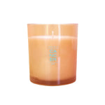 Candle in a glass jar with 'Cancer' text on a white background