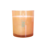 Candle in a glass jar with 'Cancer' text on a white background