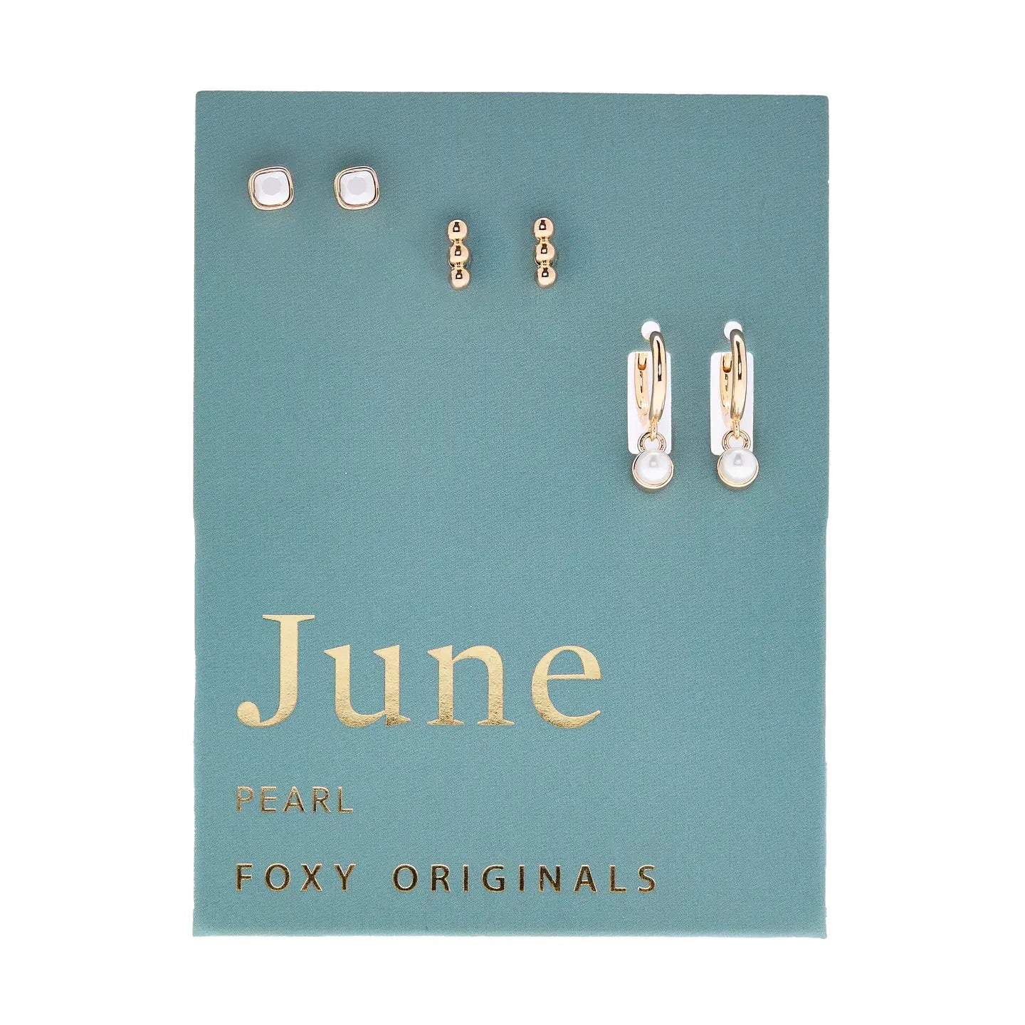 Gold Birthstone Earring Set