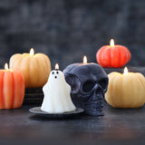 Black Skull Beeswax Candle