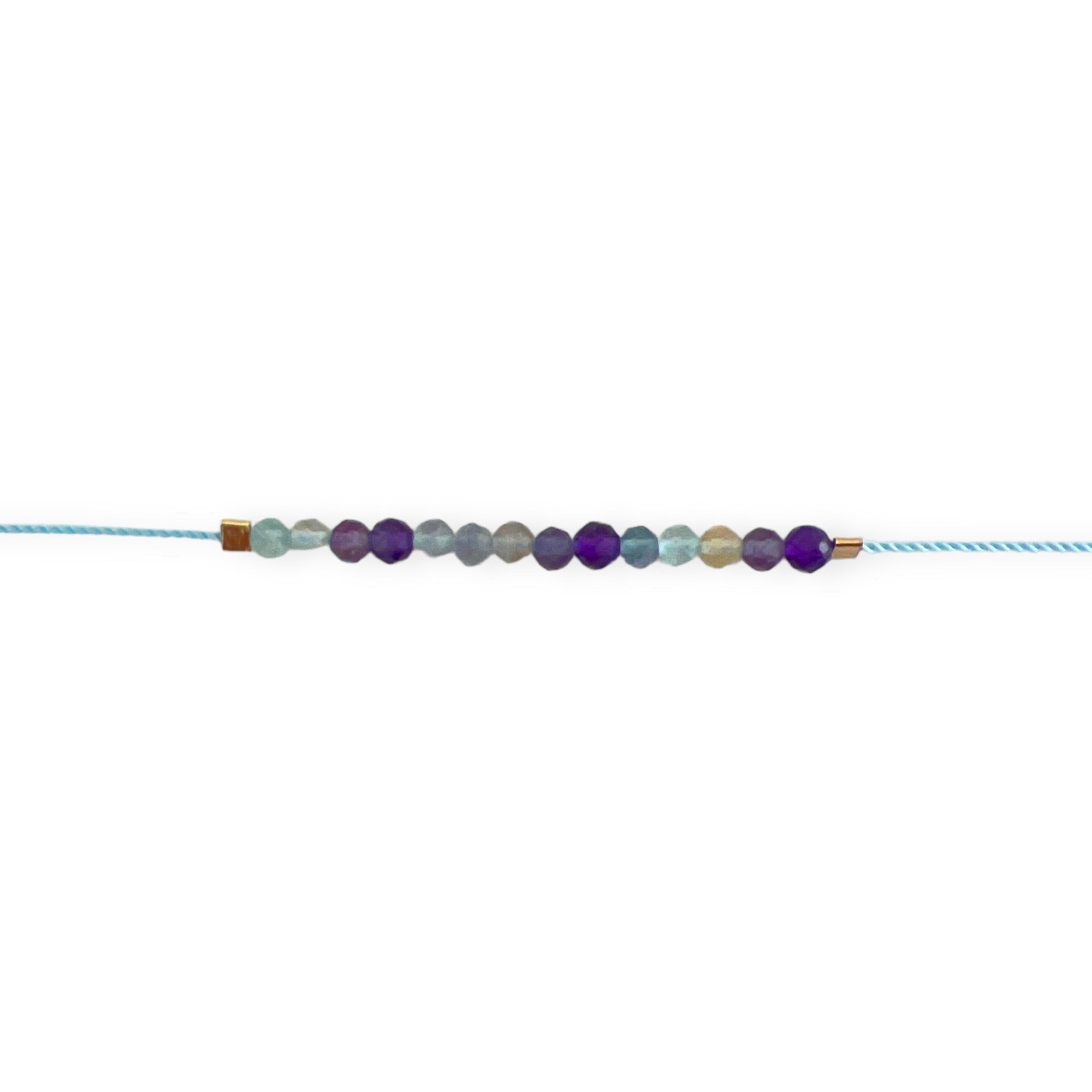 Fluorite Dainty Gemstone Adjustable Bracelet - Confía Collective