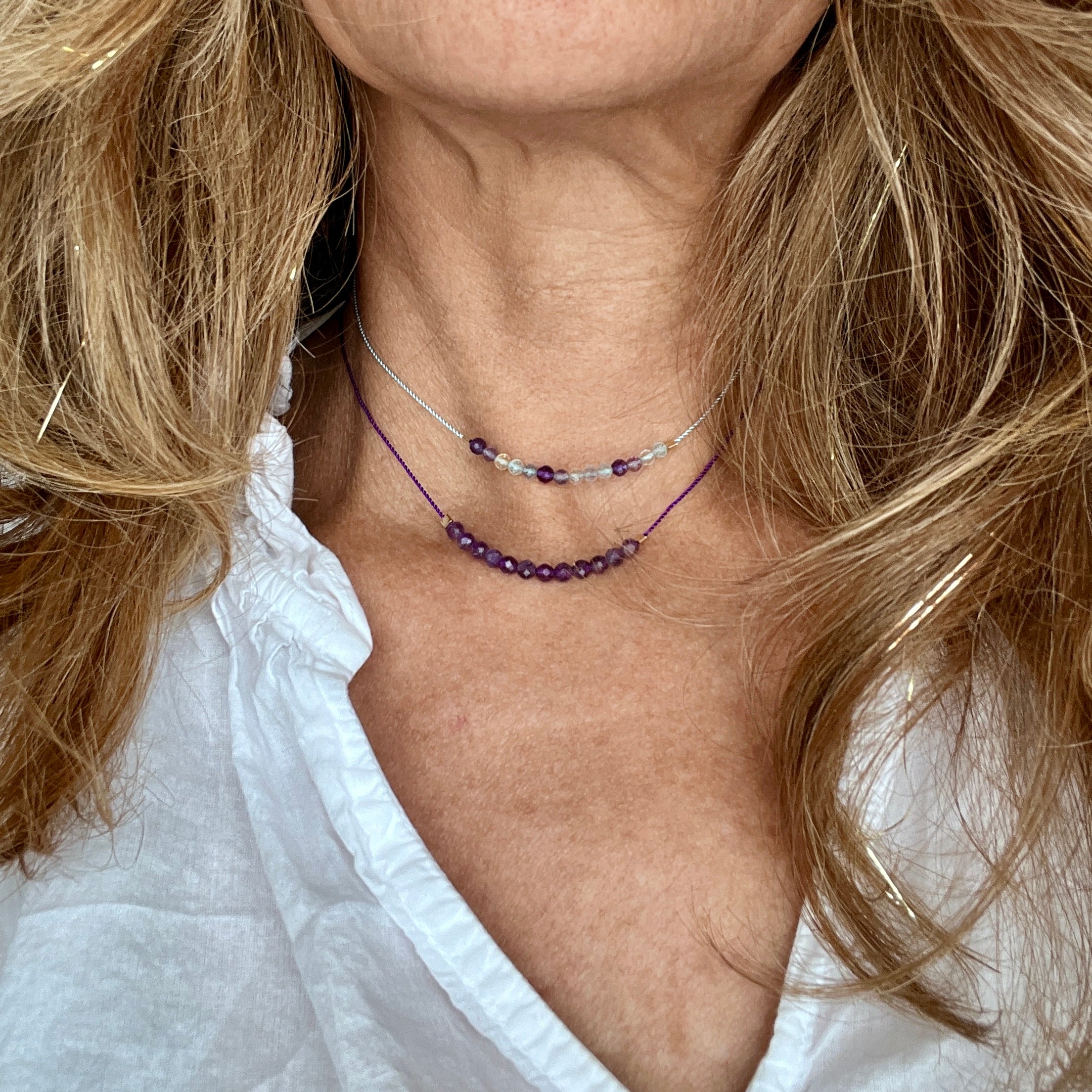 Fluorite Gemstone Necklace - Confía Collective