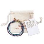 Garnet Crystal Gemstone Necklace/Triple Bead Bracelet - Confía Collective