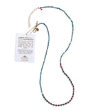 Garnet Crystal Gemstone Necklace/Triple Bead Bracelet - Confía Collective