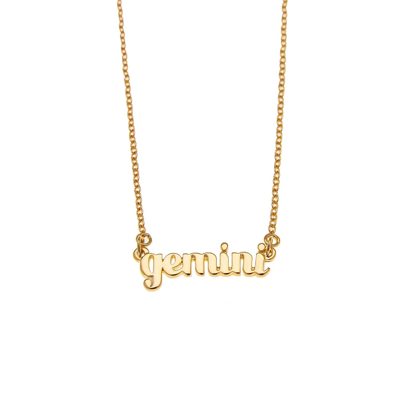 Gemini Zodiac Name Necklace - Confía Collective