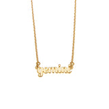 Gemini Zodiac Name Necklace