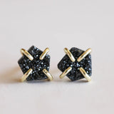 Gemstone Crystal Stud Prong Earrings - Confía Collective