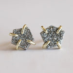 Gemstone Crystal Stud Prong Earrings - Confía Collective