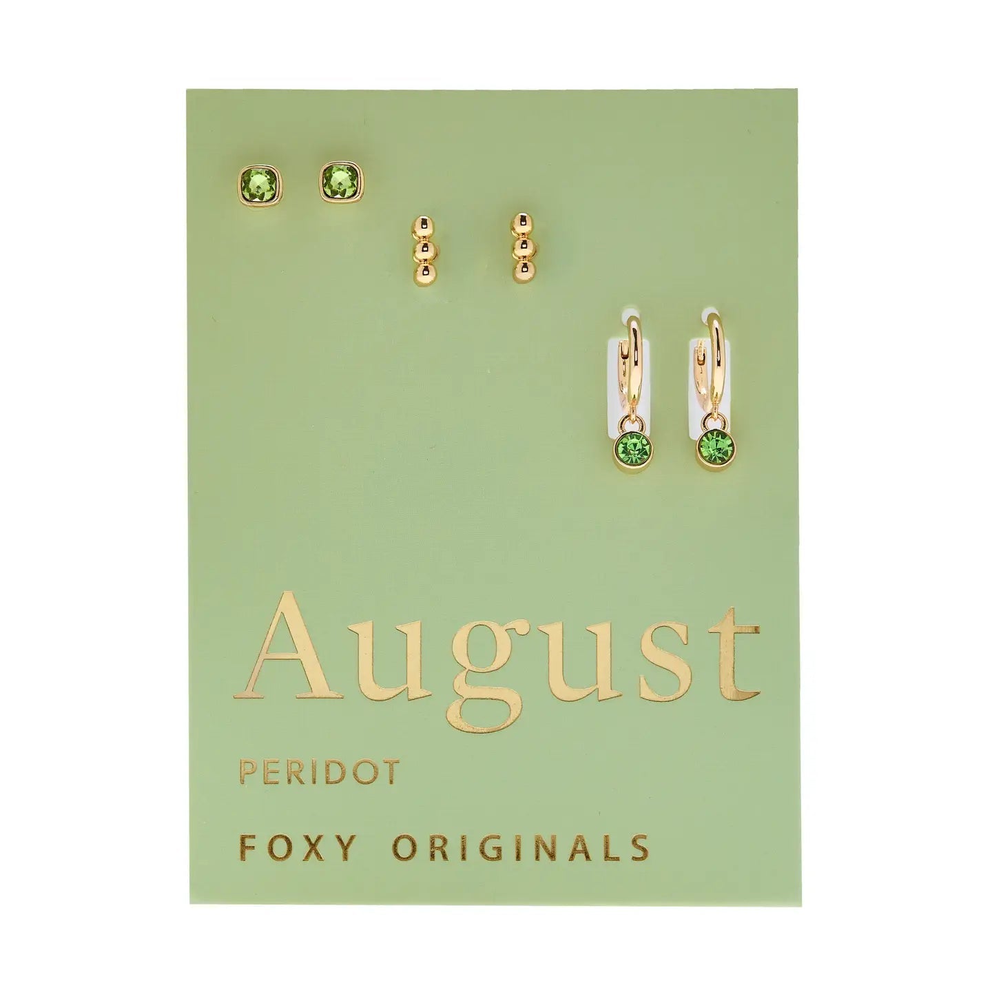 Gold Birthstone Earring Set - Confía Collective