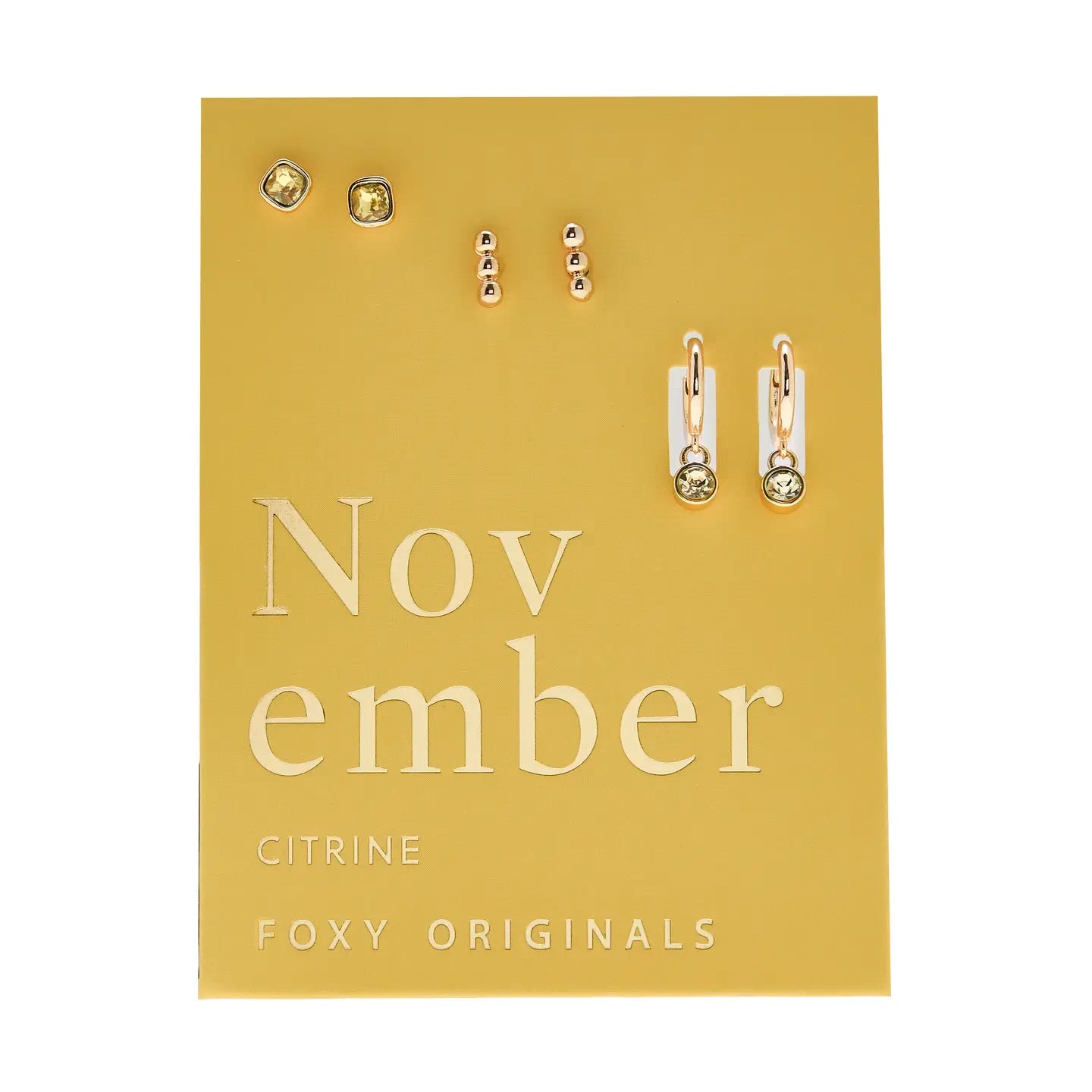 Gold Birthstone Earring Set - Confía Collective