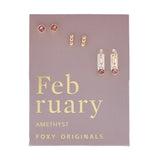 Gold Birthstone Earring Set - Confía Collective