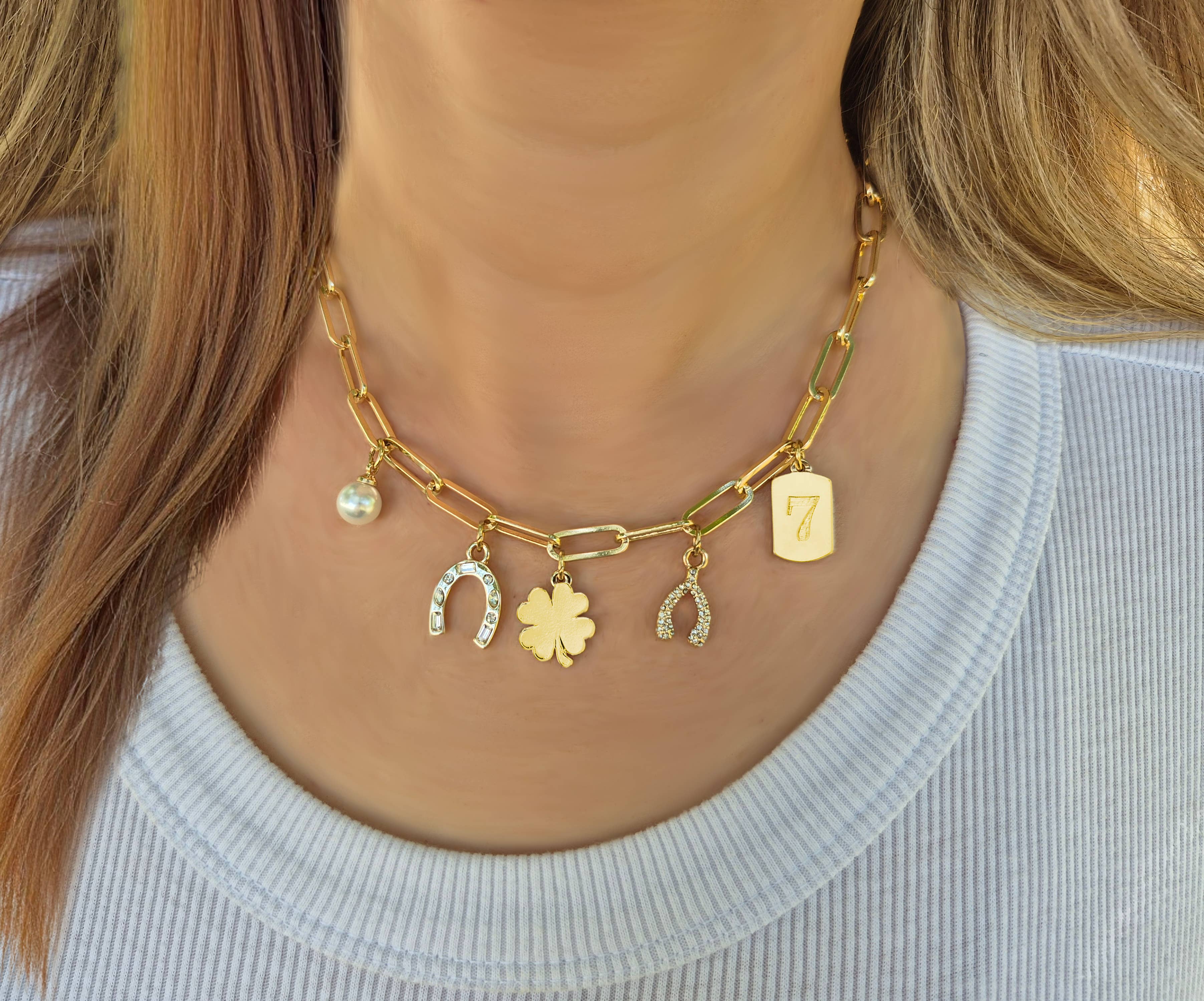 Gold Lucky Charm Necklace - Confía Collective