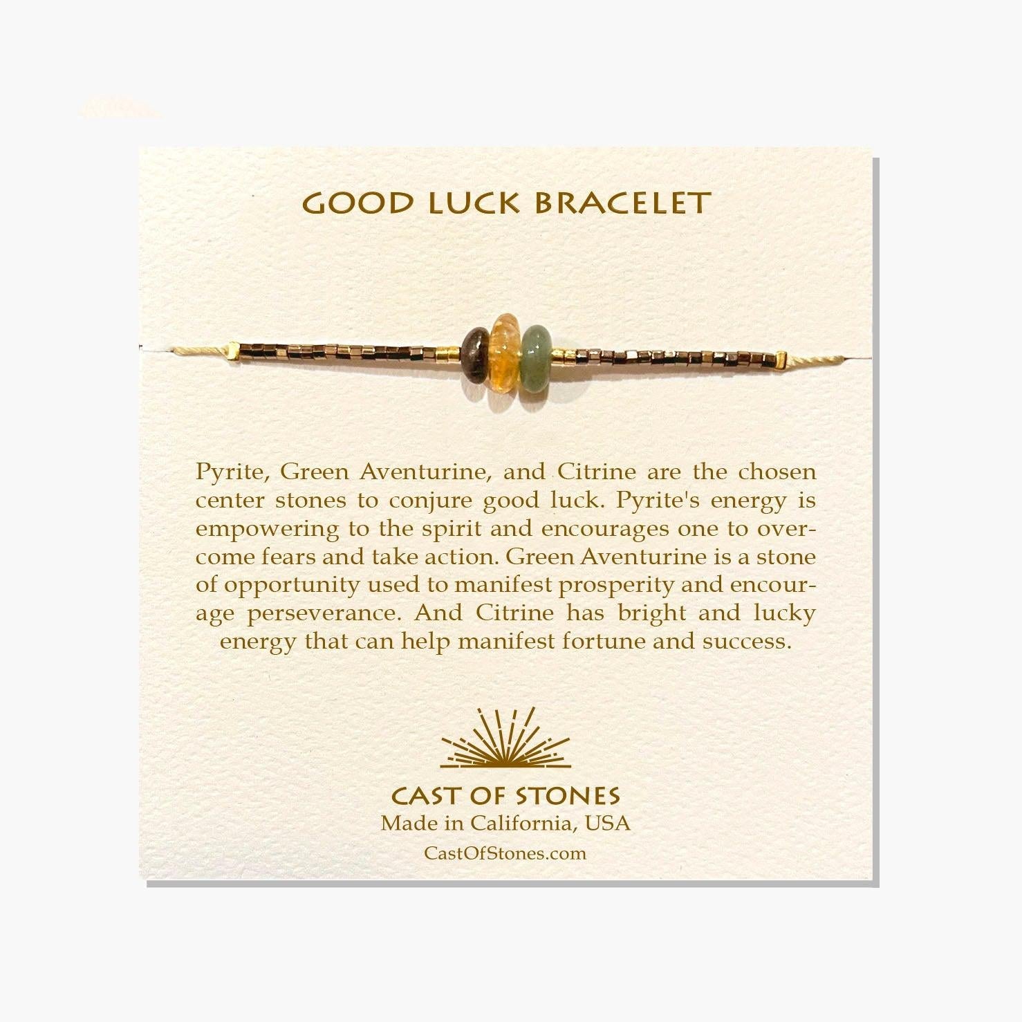 Good Luck Gemstone Adjustable Bracelet - Confía Collective