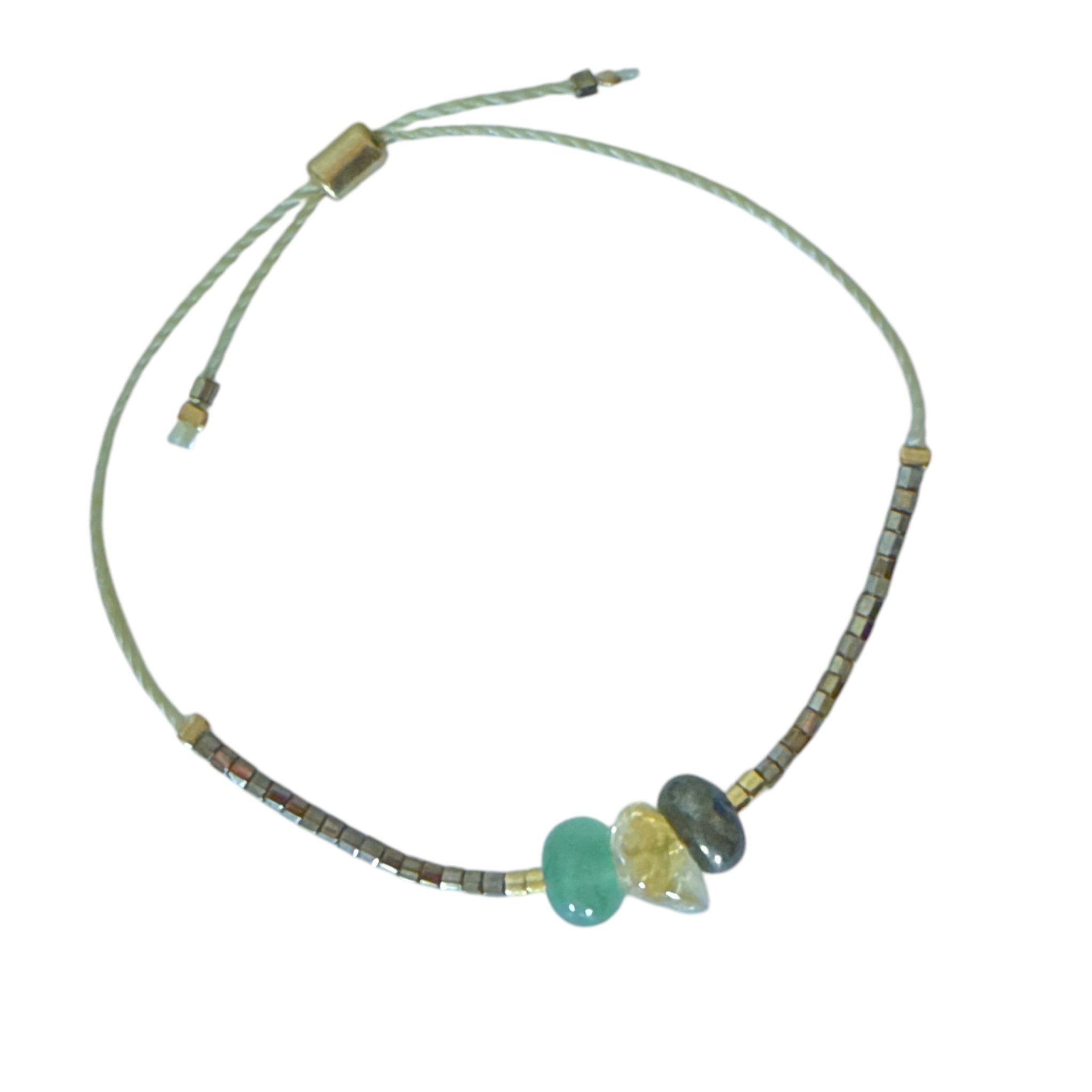 Good Luck Gemstone Adjustable Bracelet - Confía Collective