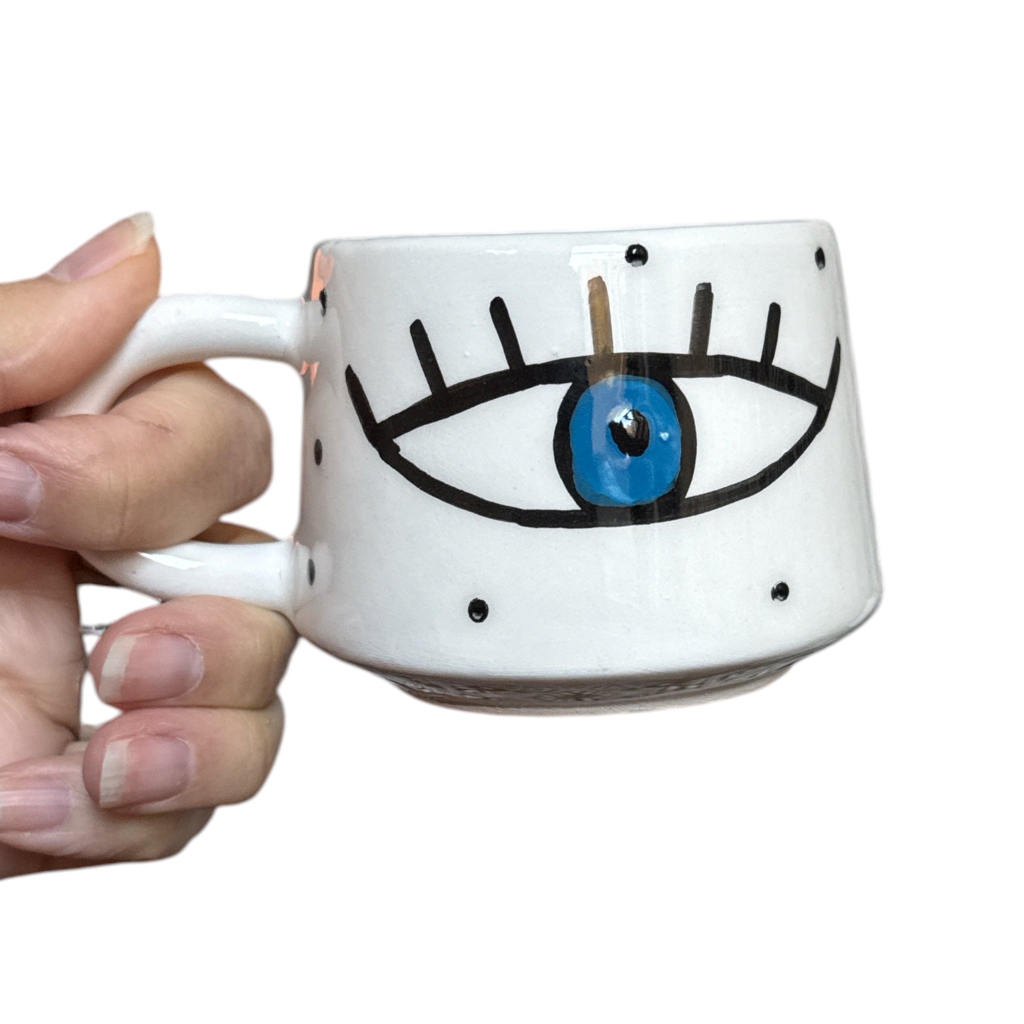 Handmade Evil Eye Coffee Mug - Confía Collective